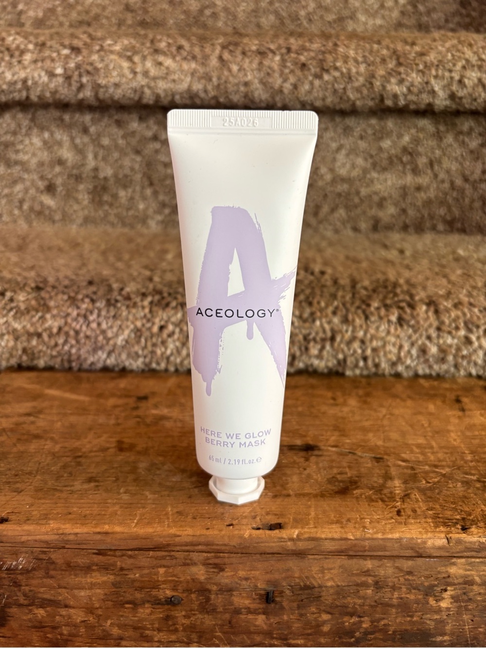 Aceology Here We Glow Berry Mask - White Tube with Lavender Logo
